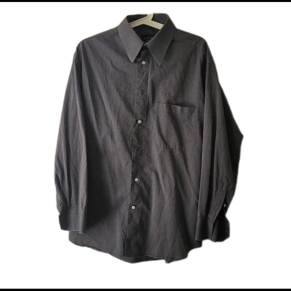 Canali Made in Italy Gray Shirt Small 15.5